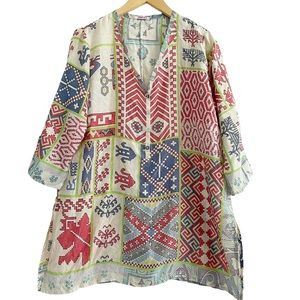 Johnny Was Silk Tunic Top